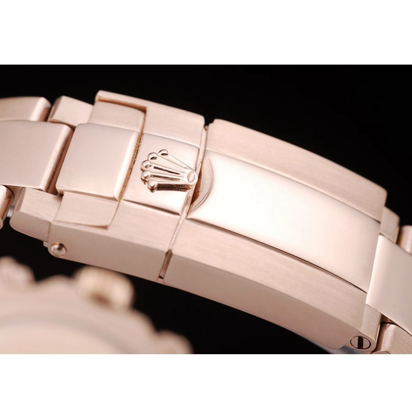 Rolex aaa copy Daytona Steel Rose Stainless Bezel Plated Rose Dial Gold Gold Rolex 0531